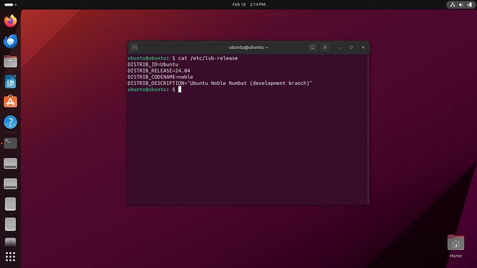 Ubuntu 24.04 Screenshot with terminal session showing lsb-release